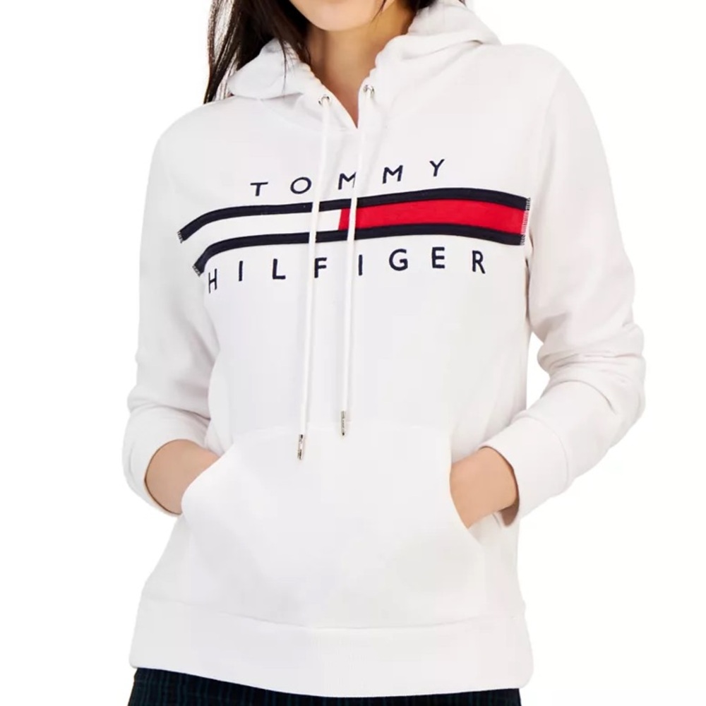 Tommy Hilfiger Unisex Long Sleeve Front Pocket Logo Sweatshirt